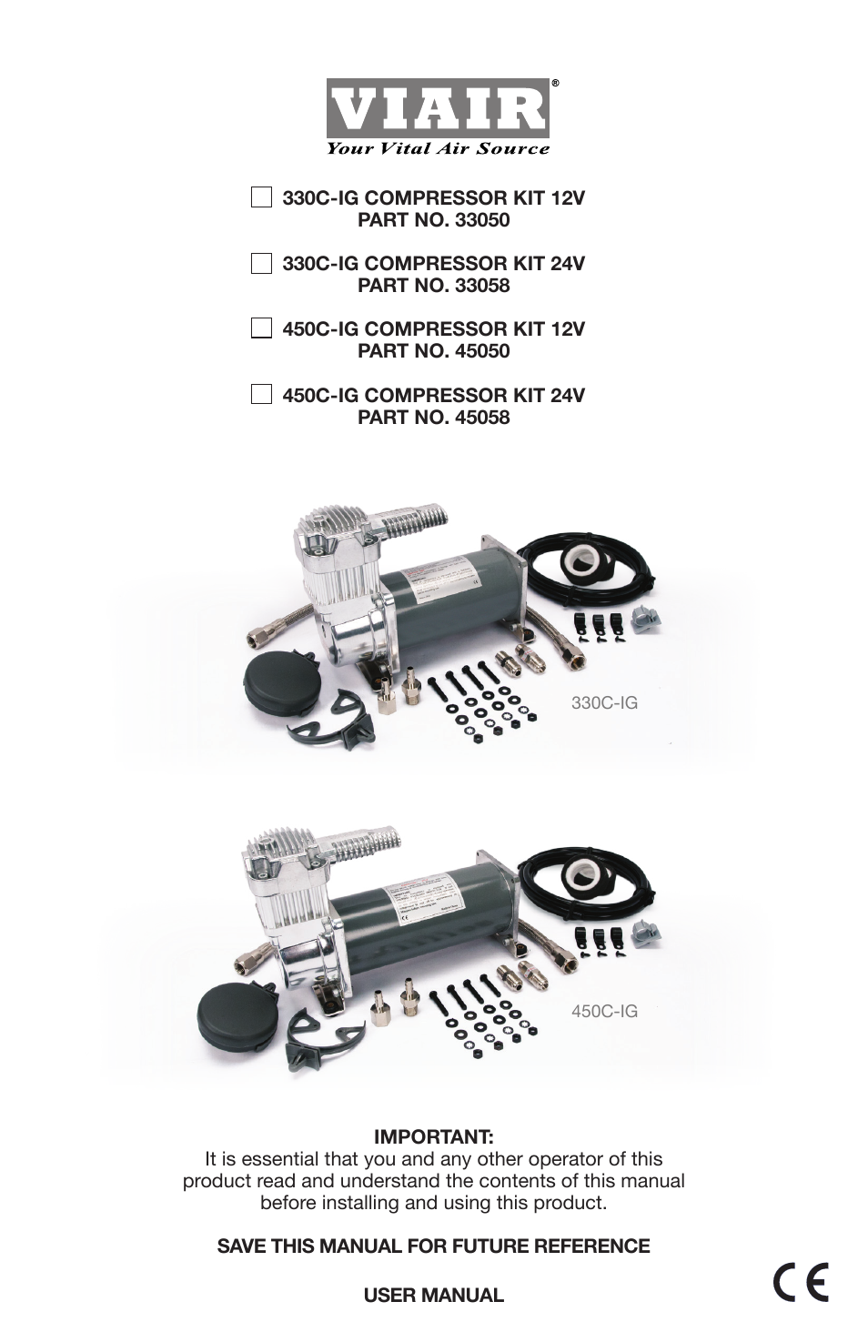 VIAIR 450C-IG User Manual | 8 pages