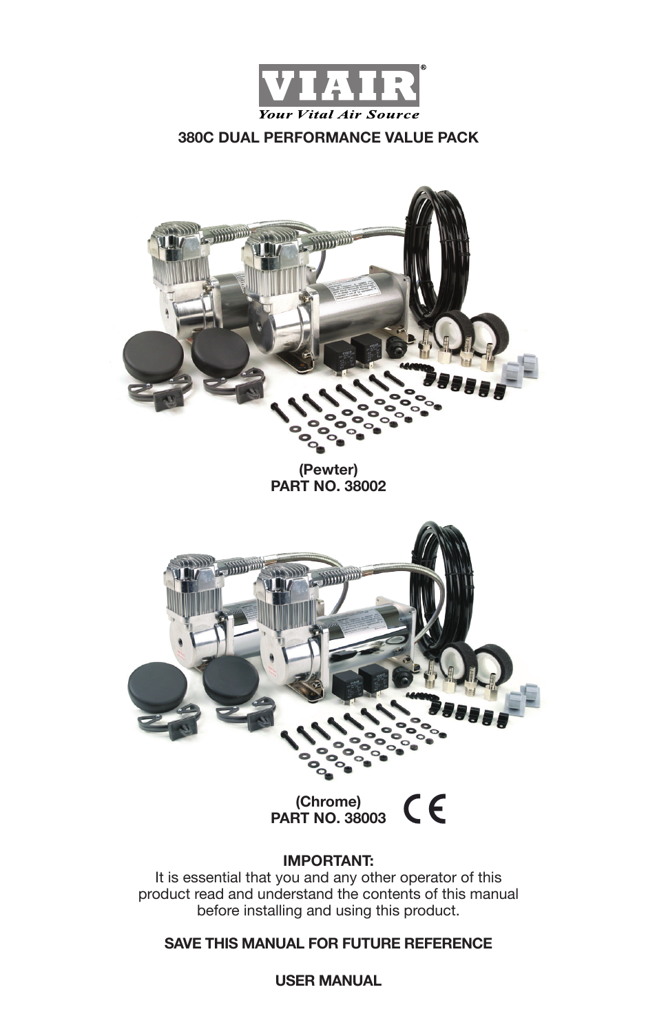 VIAIR 380C Dual User Manual | 8 pages