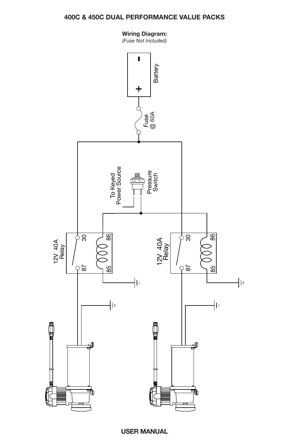 Dual “c” model compressor wiring diagram | VIAIR 450C Dual User Manual | Page 7 / 8