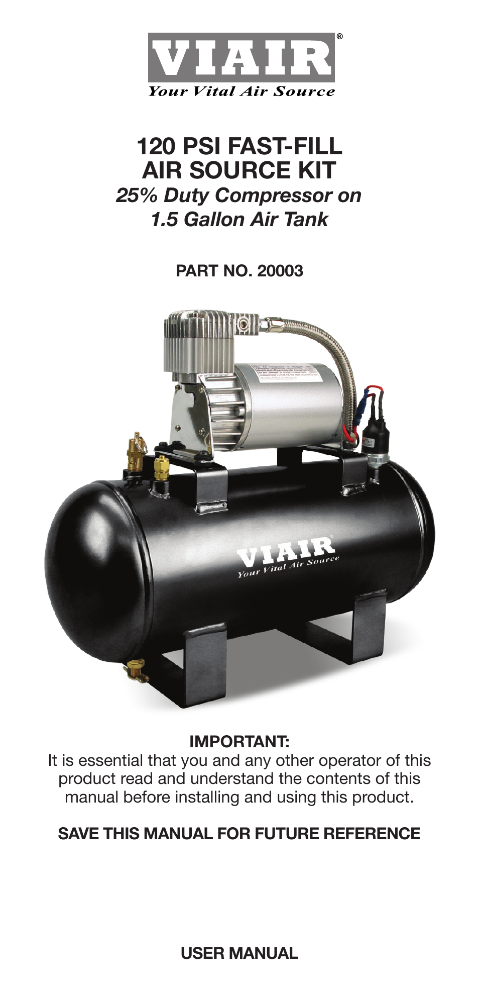 VIAIR 120 PSI Fast-Fill User Manual | 10 pages