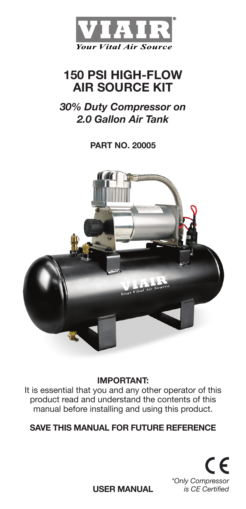 VIAIR 150 PSI High-Flow User Manual | 10 pages