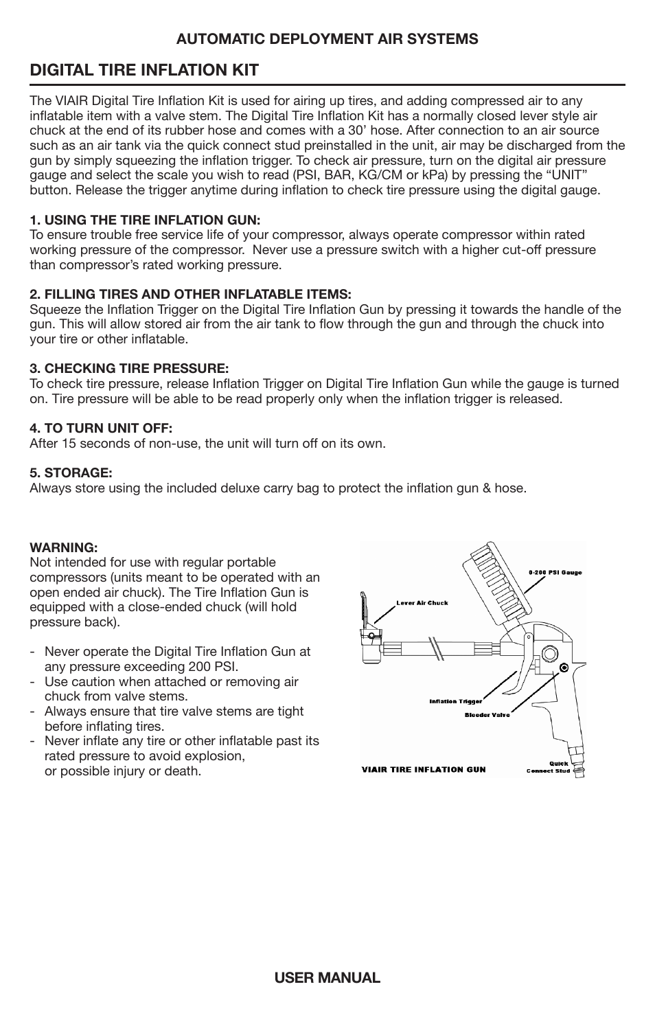 Digital tire inflation kit | VIAIR Constant Duty (Universal) User Manual | Page 6 / 8
