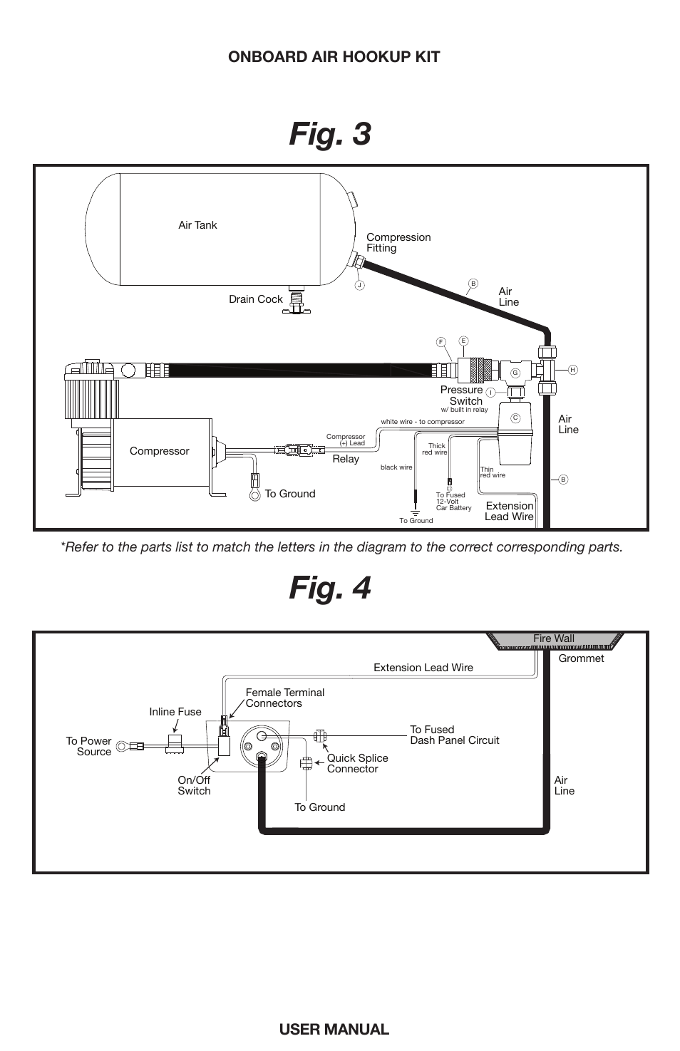 Fig. 3 fig. 4, Onboard air hookup kit user manual | VIAIR Onboard Air Hookup Kit User Manual | Page 9 / 10