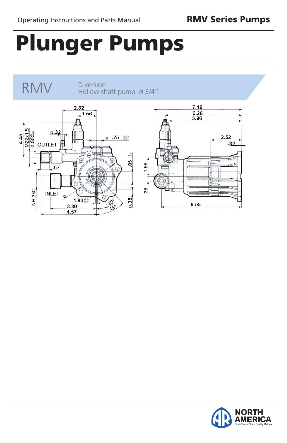 Plunger pumps | Vortexx RMV Series User Manual | Page 2 / 15