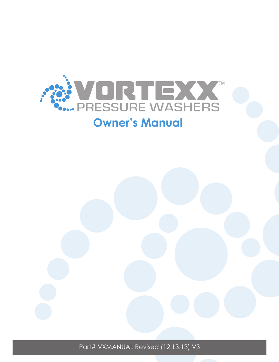 Vortexx Pressure washers User Manual | 12 pages