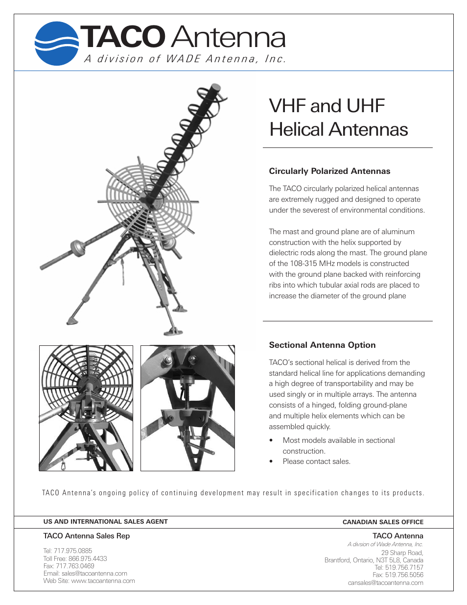 Wade Antenna UHF User Manual | 3 pages
