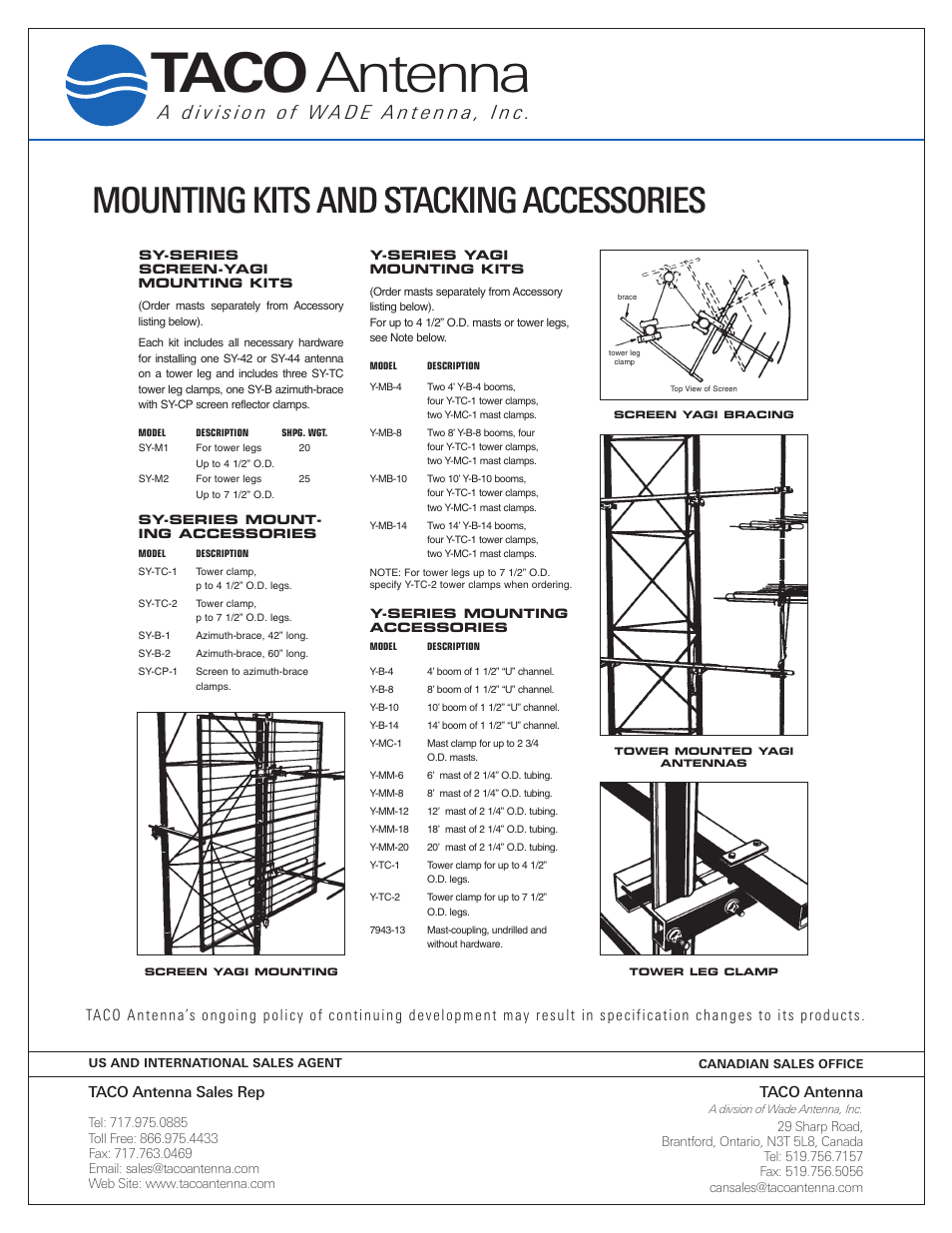 Wade Antenna Stacking Array User Manual | 1 page