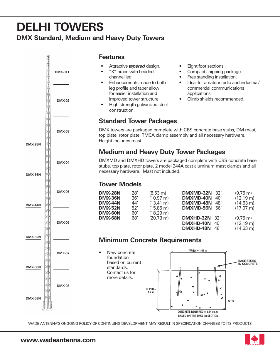 Wade Antenna DMX Standard User Manual | 4 pages