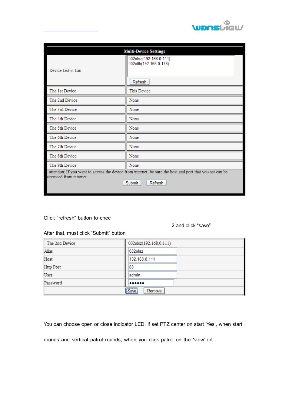 Multi-device setting, Other settings | WansView NCB546 User Manual | Page 19 / 27
