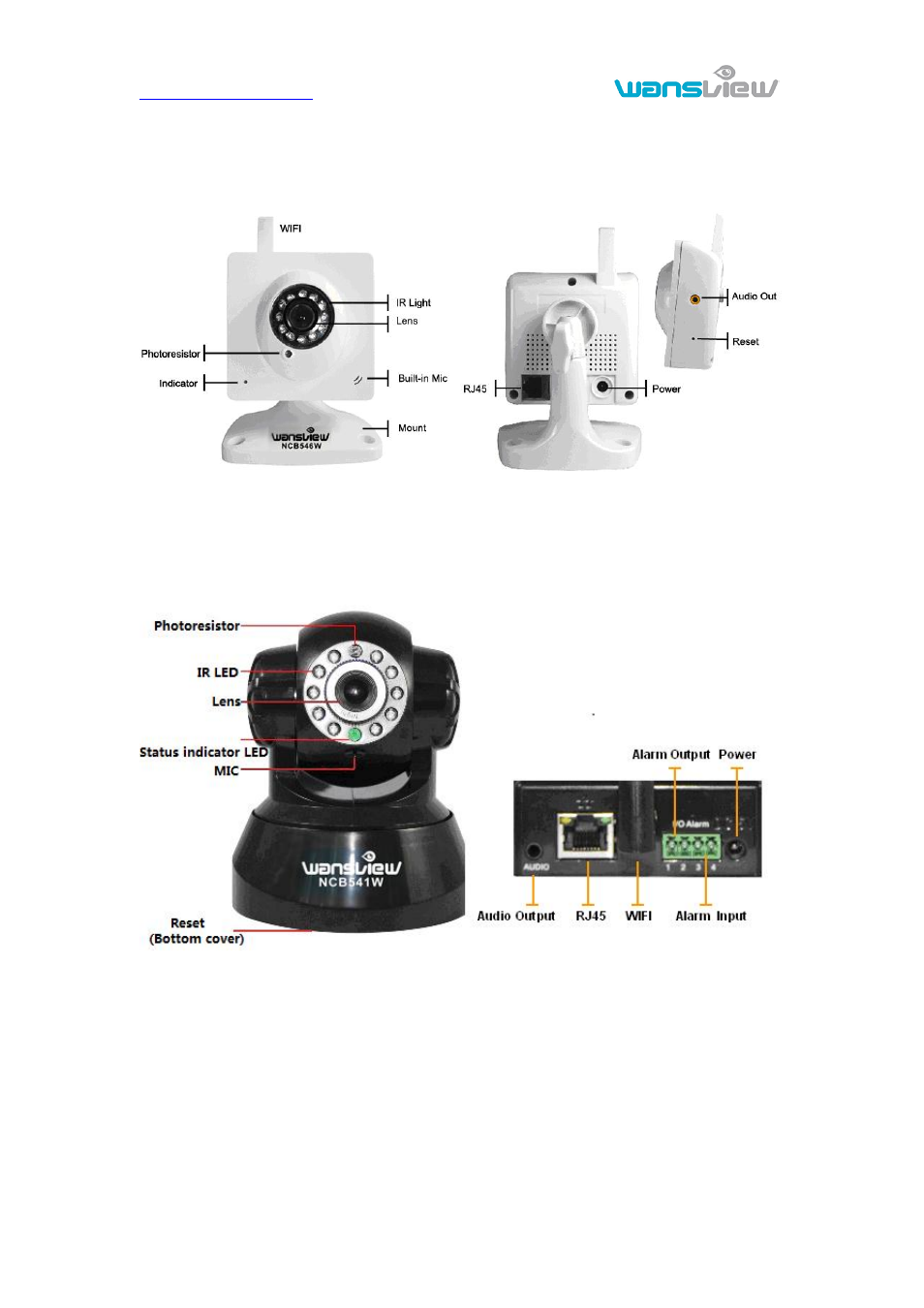 Product family for ncb series, Ncb546w, Ard camera | Ncb541w, Camera, 5 product family for ncb series, 1 ncb546w card camera, 2 ncb541w ptz camera | WansView NCB546 User Manual | Page 24 / 27