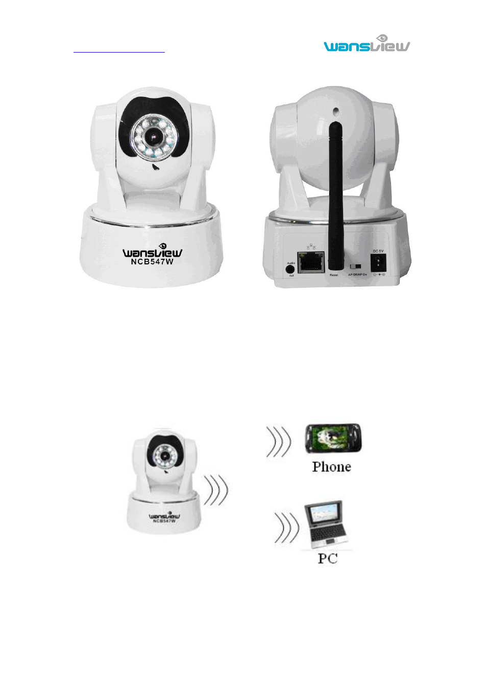 Ncb547w, Camera, 5 ncb547w ptz camera | WansView NCB546 User Manual | Page 26 / 27
