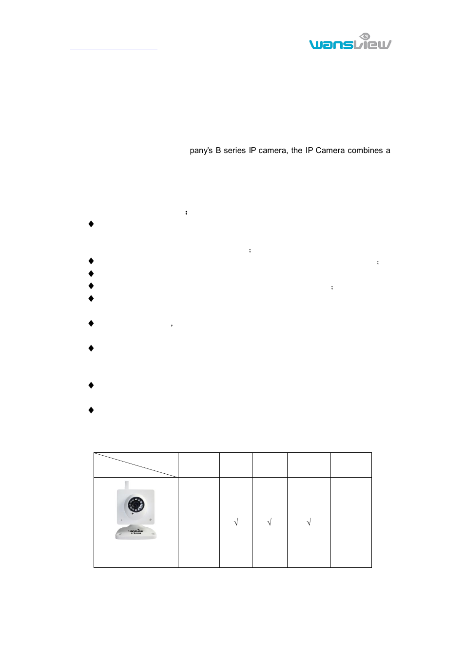 Product introduction, Roduct summary, Ackage for typical production | 1 product introduction | WansView NCB546 User Manual | Page 5 / 27