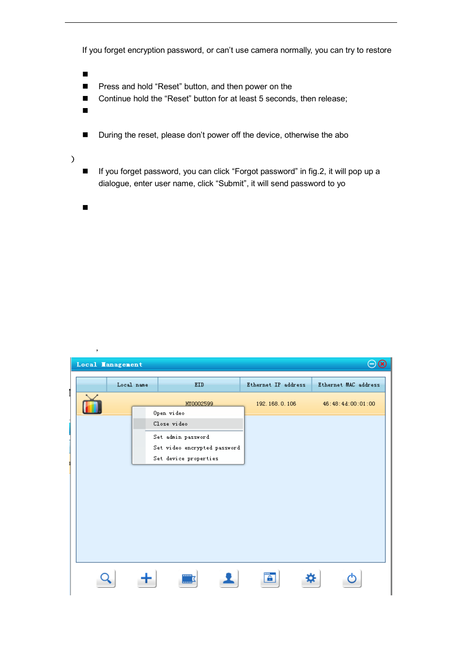 Local management | WansView NCZ555MW User Manual | Page 12 / 20