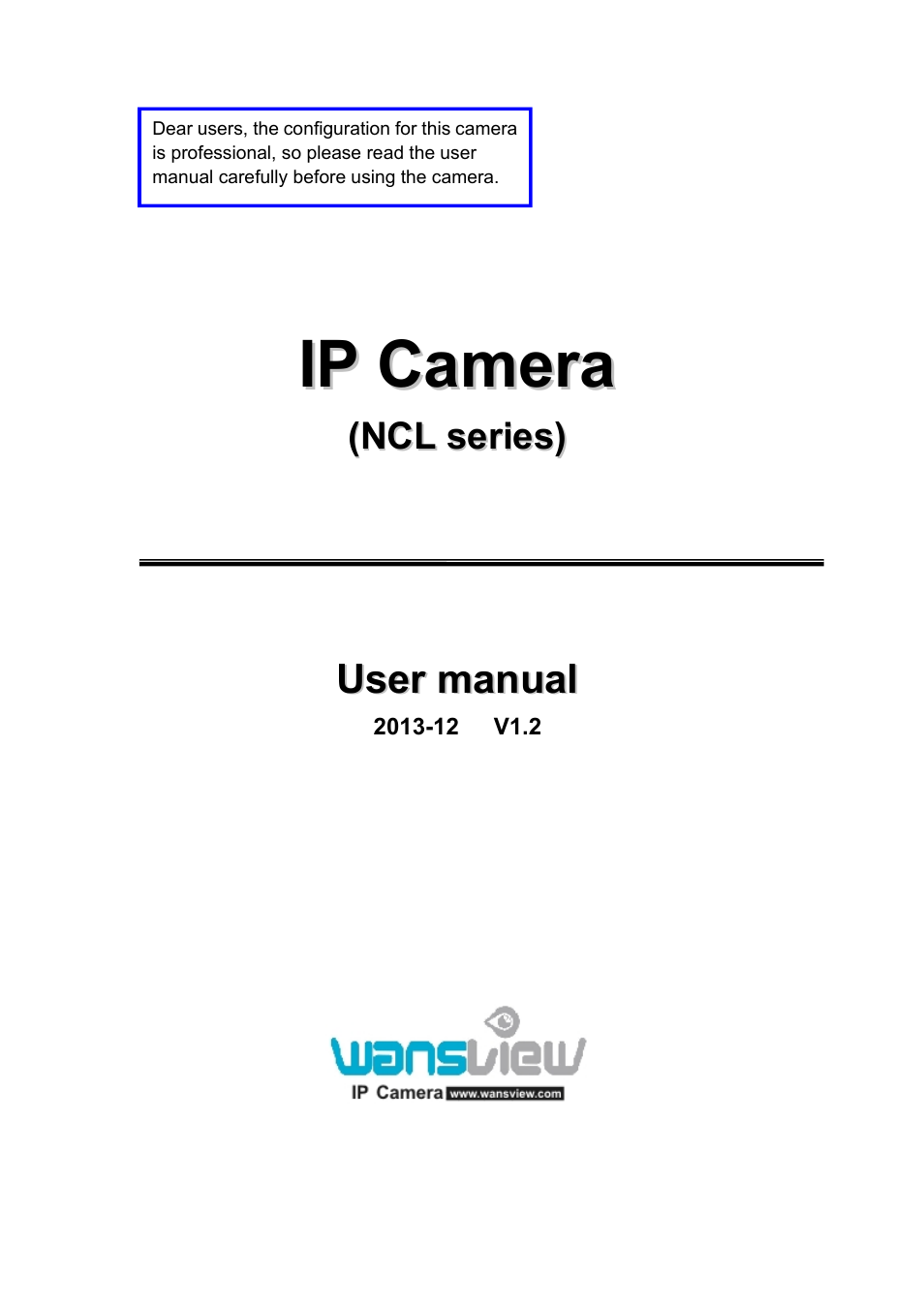 WansView NCL615W User Manual | 18 pages