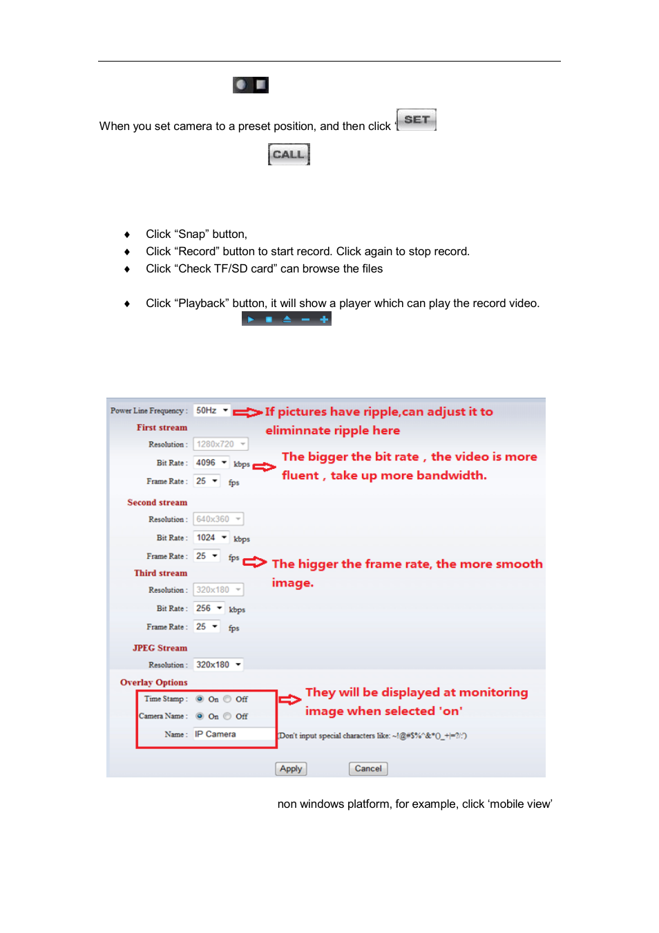 Ideo setting, Video parameters, Video setting | WansView NCM628W User Manual | Page 13 / 31