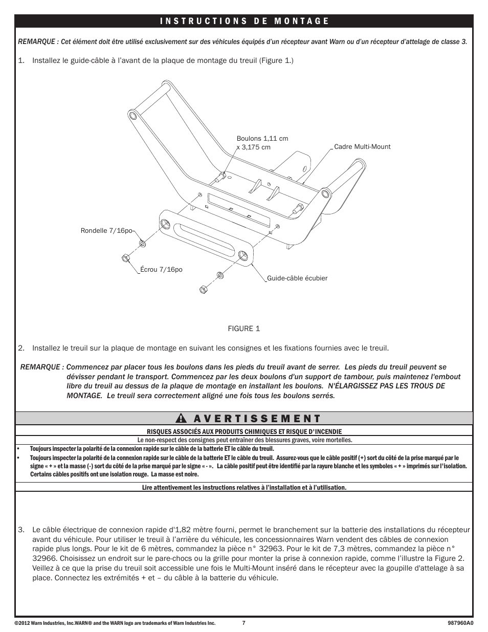 WARN ZEON 10-S Multi-Mount User Manual | Page 7 / 12