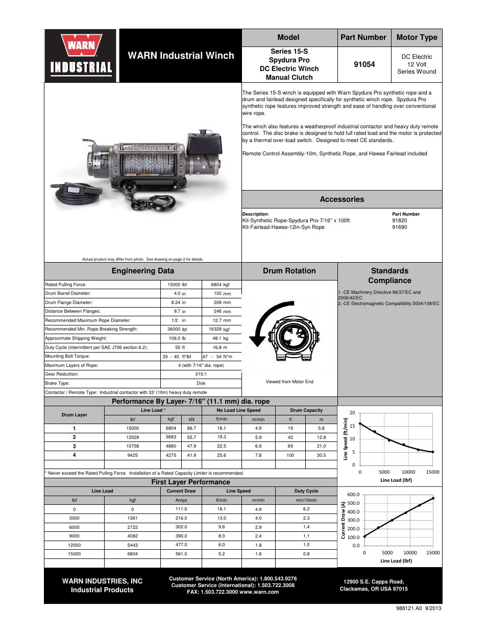 WARN 15-S Series Spydura Pro User Manual | 2 pages