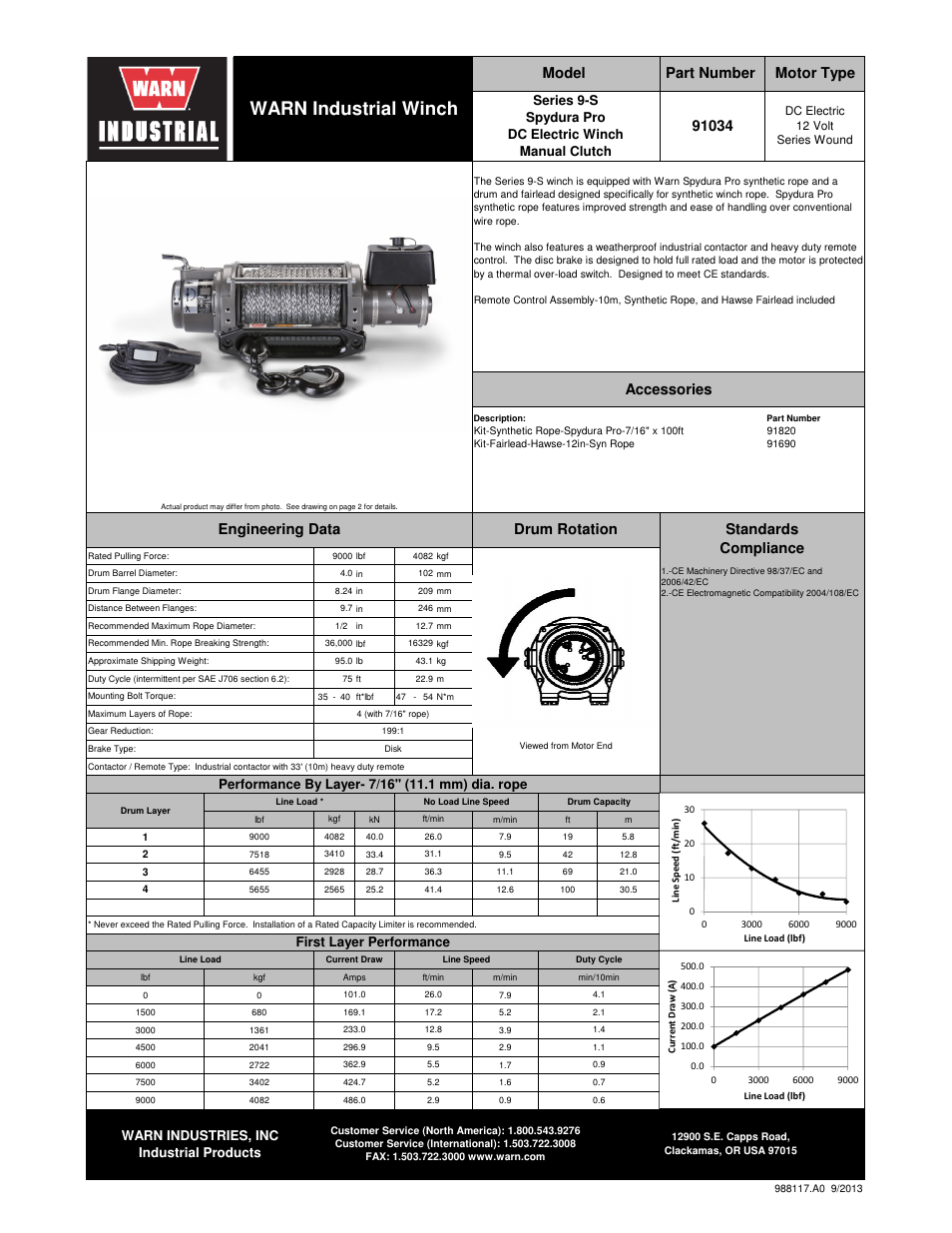 WARN S-9 Series Spydura Pro User Manual | 2 pages
