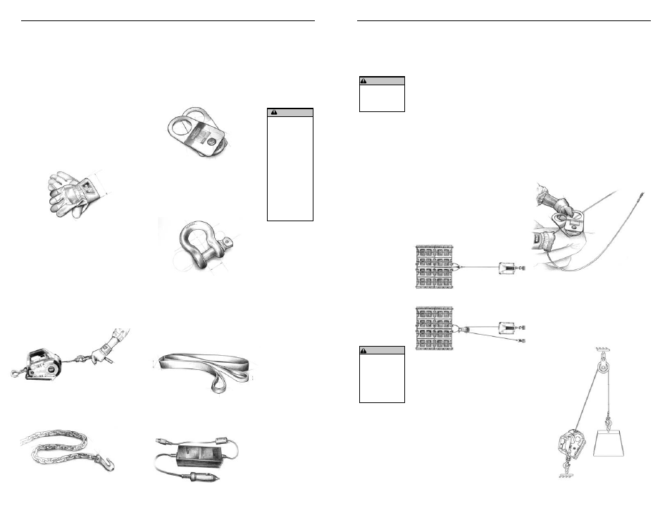 Accessories, Rigging techniques | WARN PullzAll Installation User Manual | Page 10 / 32