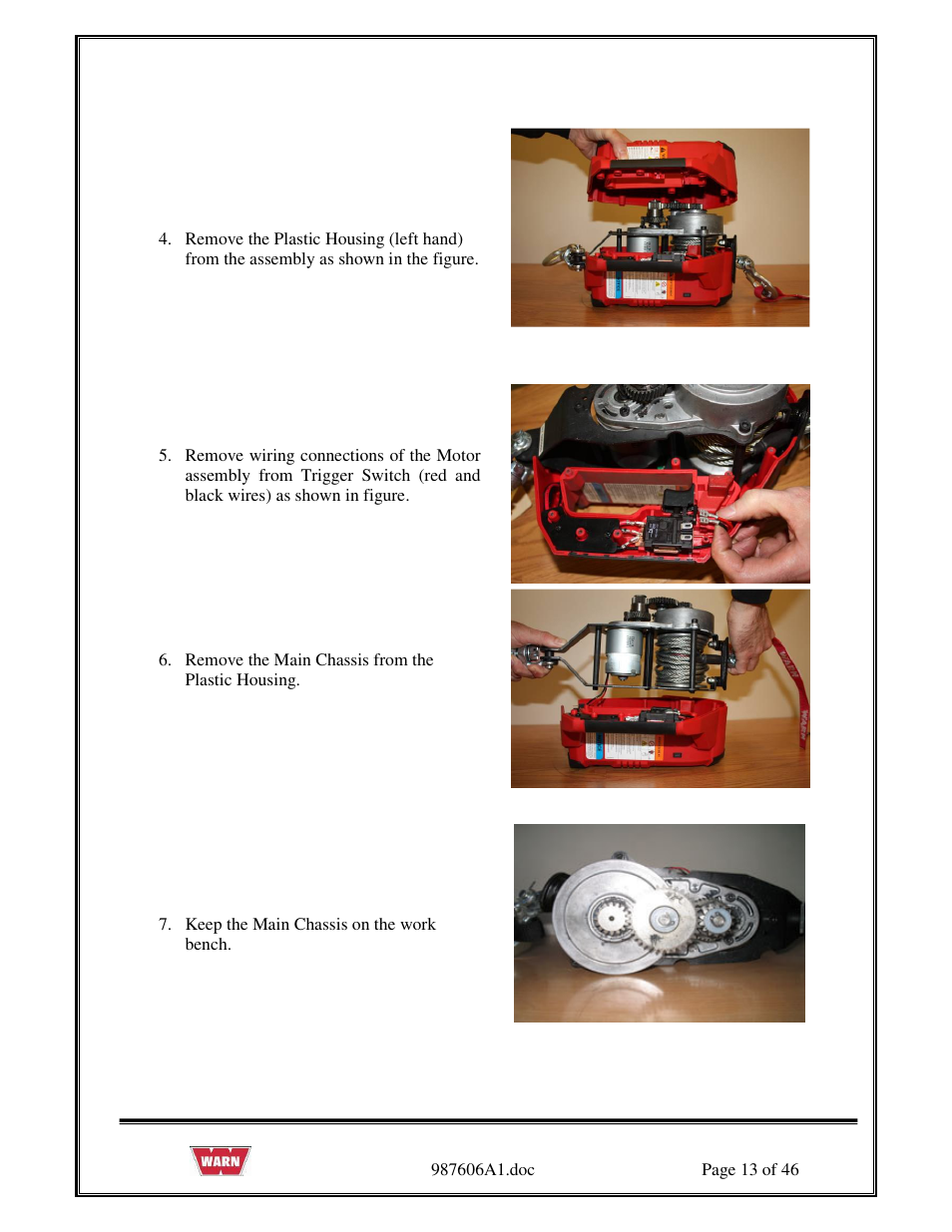 WARN PullzAll SERVICE GUIDE 885005 & 885006 User Manual | Page 13 / 46