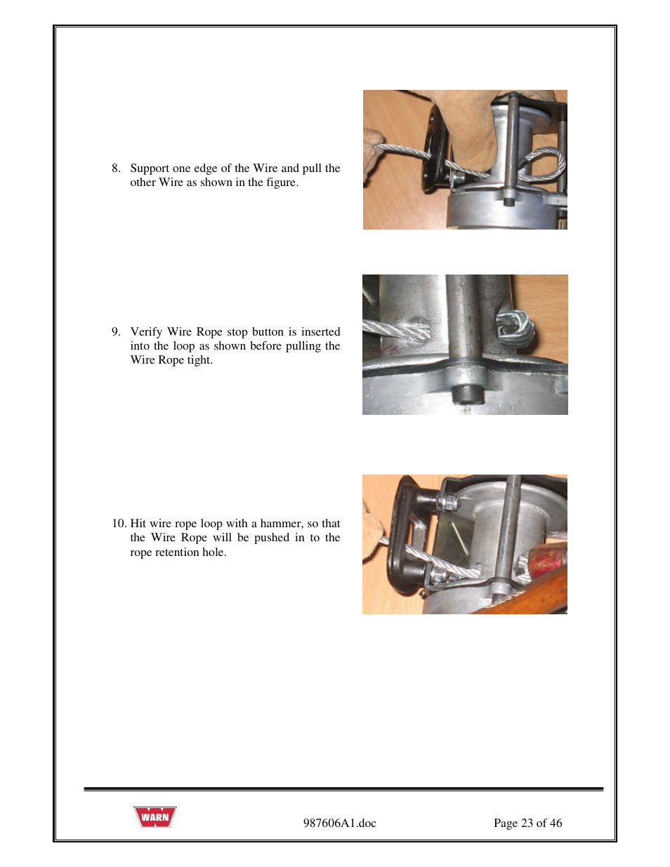 WARN PullzAll SERVICE GUIDE 885005 & 885006 User Manual | Page 23 / 46