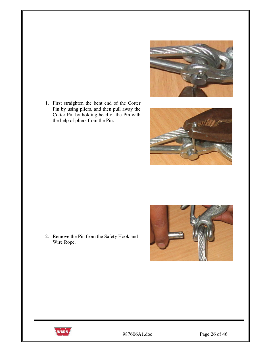 WARN PullzAll SERVICE GUIDE 885005 & 885006 User Manual | Page 26 / 46
