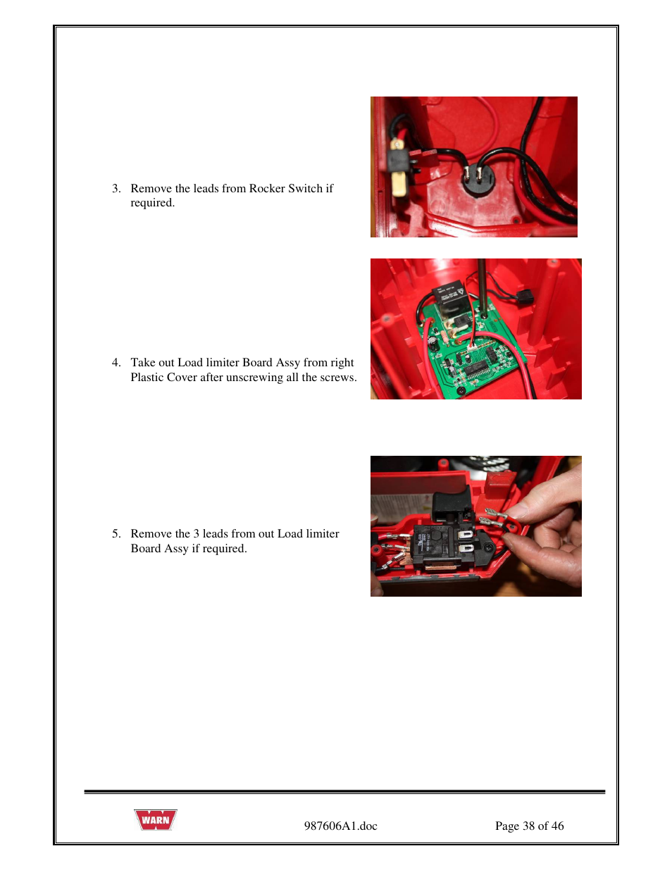 WARN PullzAll SERVICE GUIDE 885005 & 885006 User Manual | Page 38 / 46