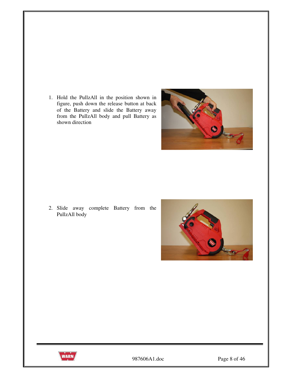 WARN PullzAll SERVICE GUIDE 885005 & 885006 User Manual | Page 8 / 46