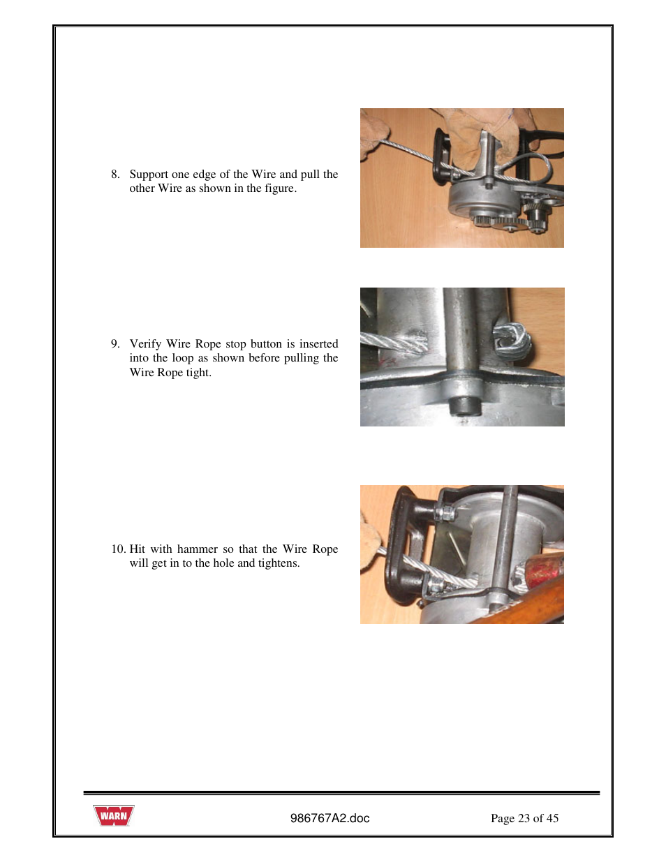 WARN PullzAll SERVICE GUIDE 685005, 685006 & 685007 User Manual | Page 23 / 45