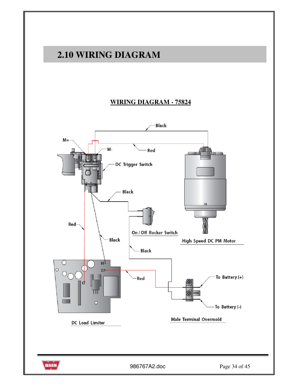 10 wiring diagram | WARN PullzAll SERVICE GUIDE 685005, 685006 & 685007 User Manual | Page 34 / 45