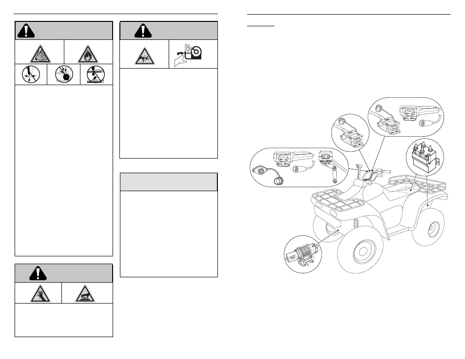 Av i s, Avertissement attention attention | WARN ProVantage 2500-s User Manual | Page 10 / 36