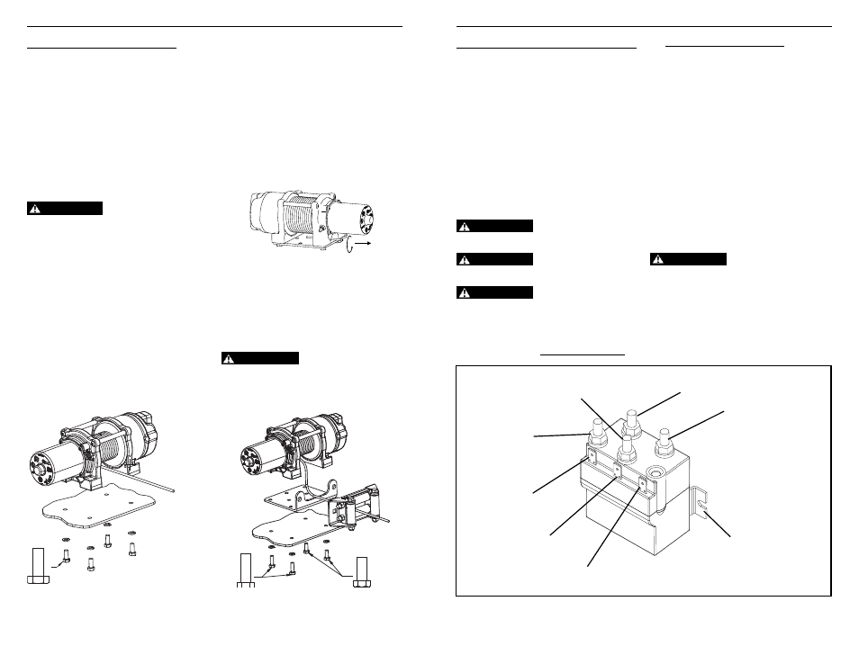 Safe working conditions, Montage | WARN ProVantage 2500-s User Manual | Page 11 / 36