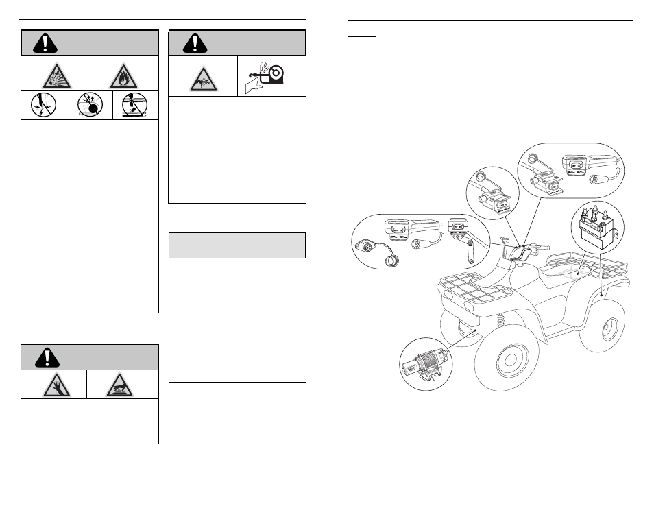 Caution warning caution | WARN ProVantage 2500-s User Manual | Page 3 / 36