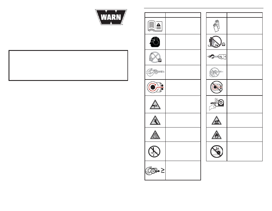 Winch installation and operator’s guide | WARN M15000 User Manual | Page 3 / 20