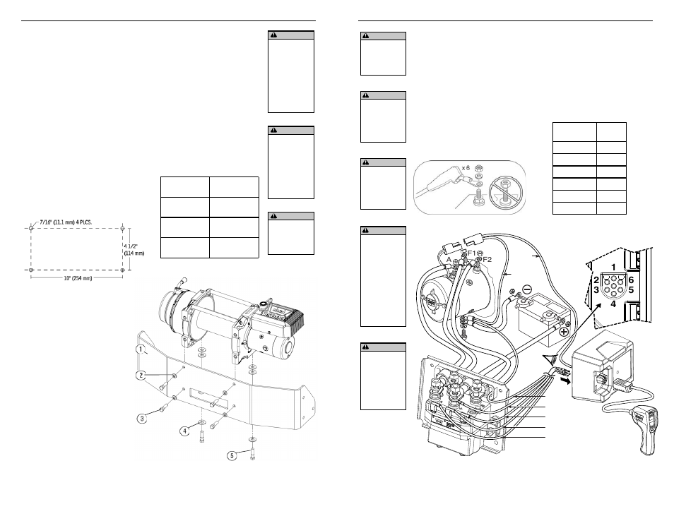 Montaje de cabrestante, Conexiones eléctricas | WARN 16.5ti User Manual | Page 17 / 20