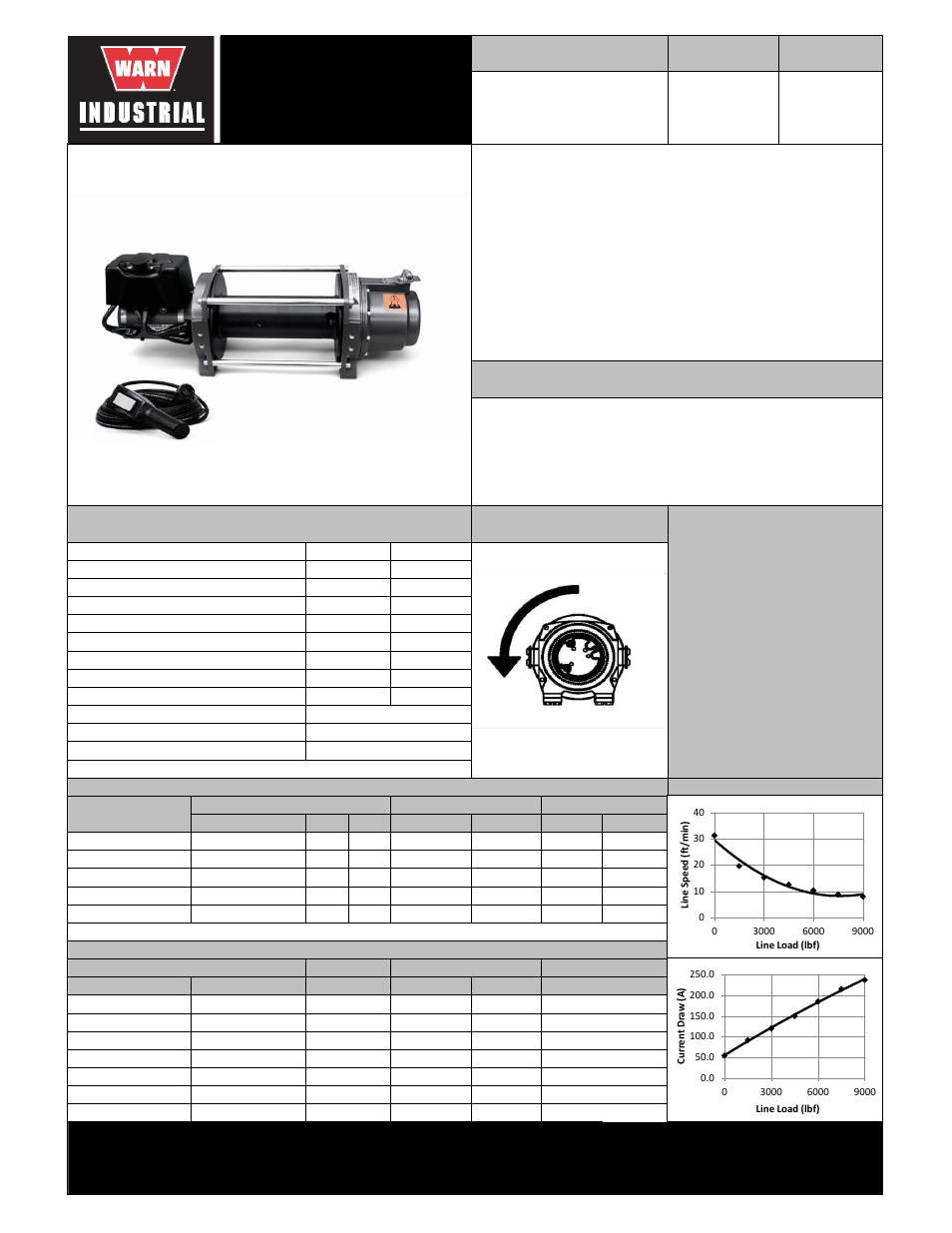 WARN 9 DC Series 24V User Manual | 2 pages