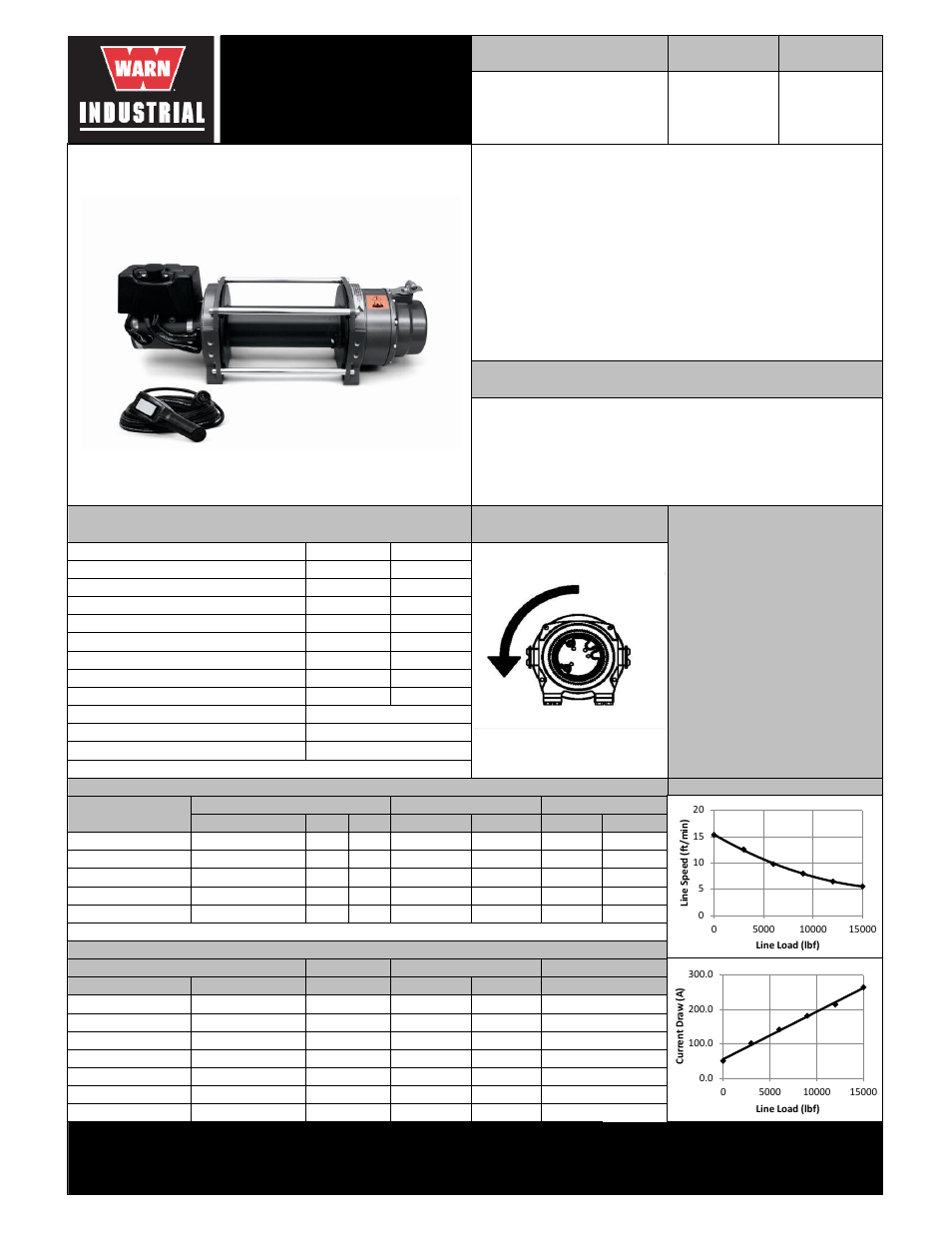 WARN 15 DC Series 24V User Manual | 2 pages