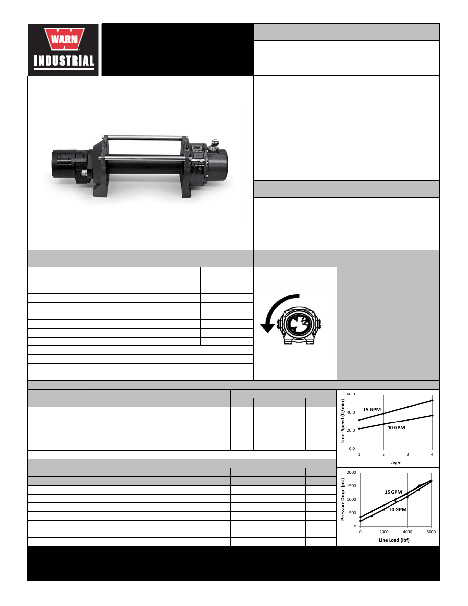 WARN 6 Series Hydraulic (Anti-clockwise) User Manual | 2 pages