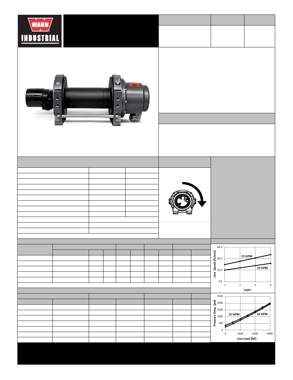 WARN 9 Series Hydraulic Round Top User Manual | 2 pages