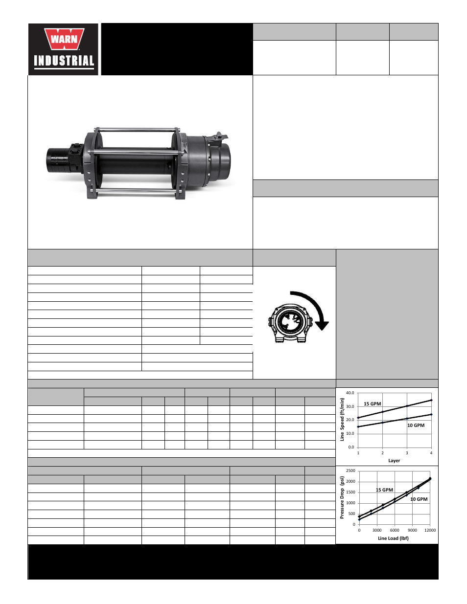 WARN 12 Series Hydraulic (Anti-clockwise) User Manual | 2 pages