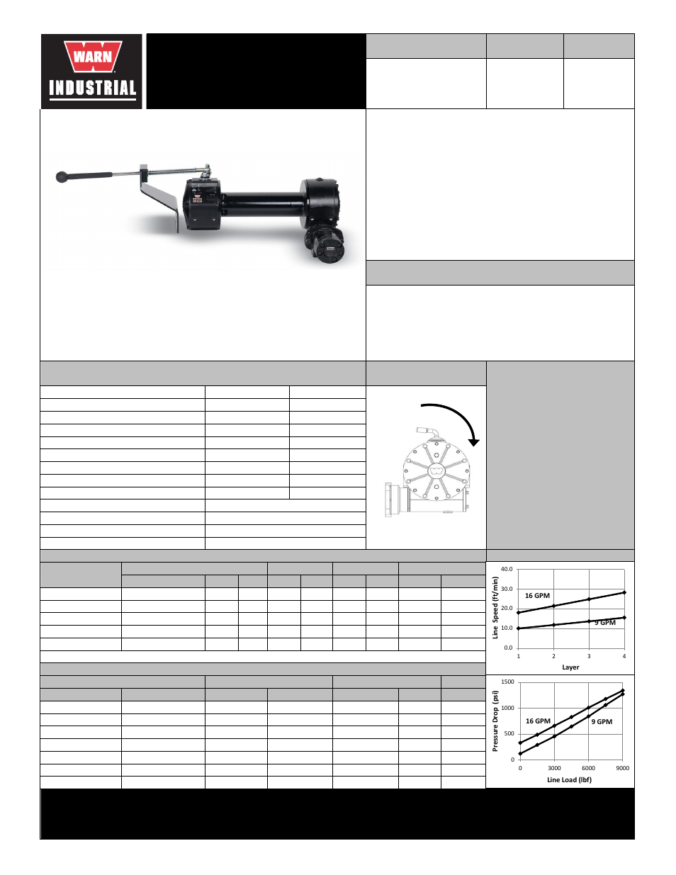 WARN WG9 WINCH (Long Drum) with remote clutch User Manual | 2 pages