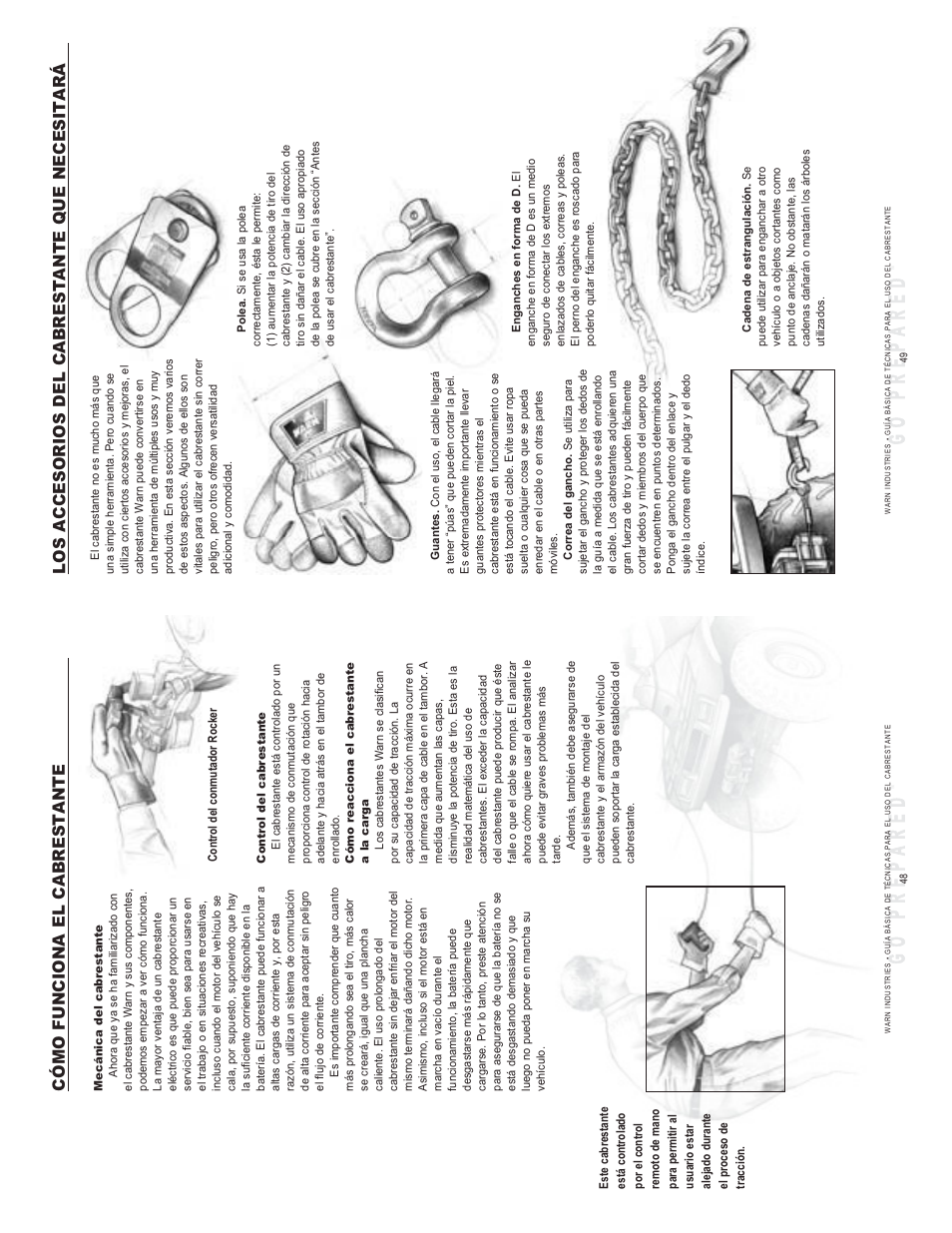 Los accesorios del cabrestante que necesitará, Cómo funciona el cabrestante | WARN SNATCH BLOCK User Manual | Page 25 / 30