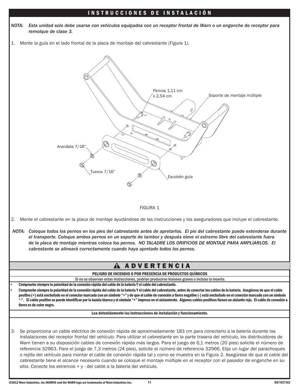 WARN ZEON 10 User Manual | Page 11 / 12