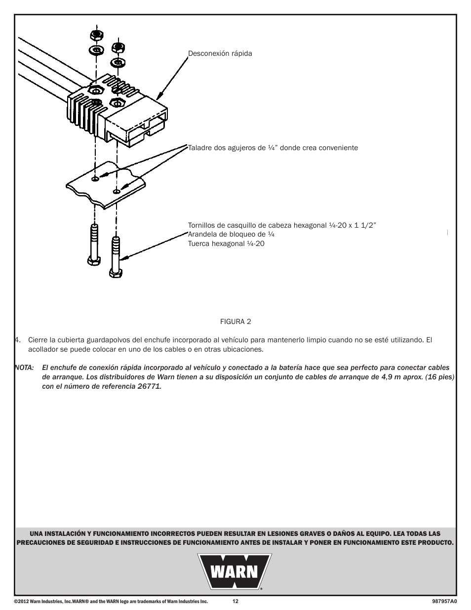WARN ZEON 10 User Manual | Page 12 / 12