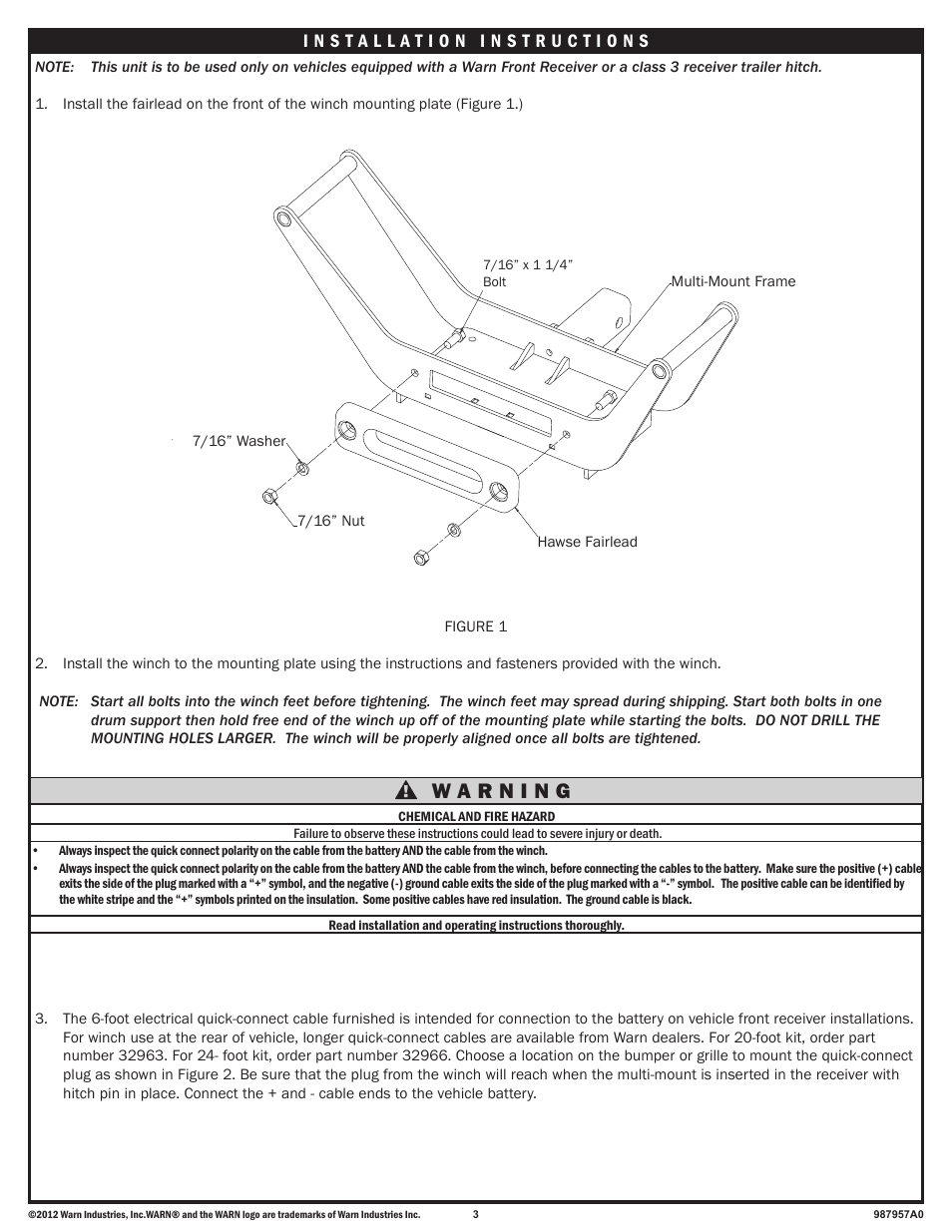 WARN ZEON 10 User Manual | Page 3 / 12