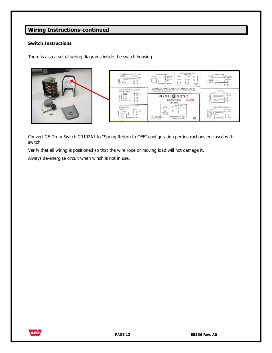 WARN 3000 ACI User Manual | Page 12 / 144