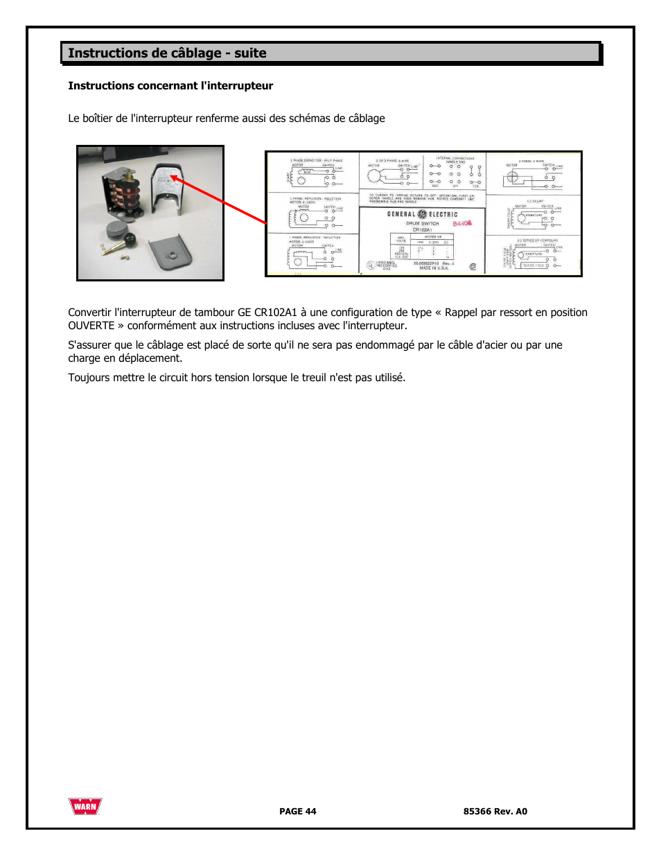 WARN 3000 ACI User Manual | Page 44 / 144