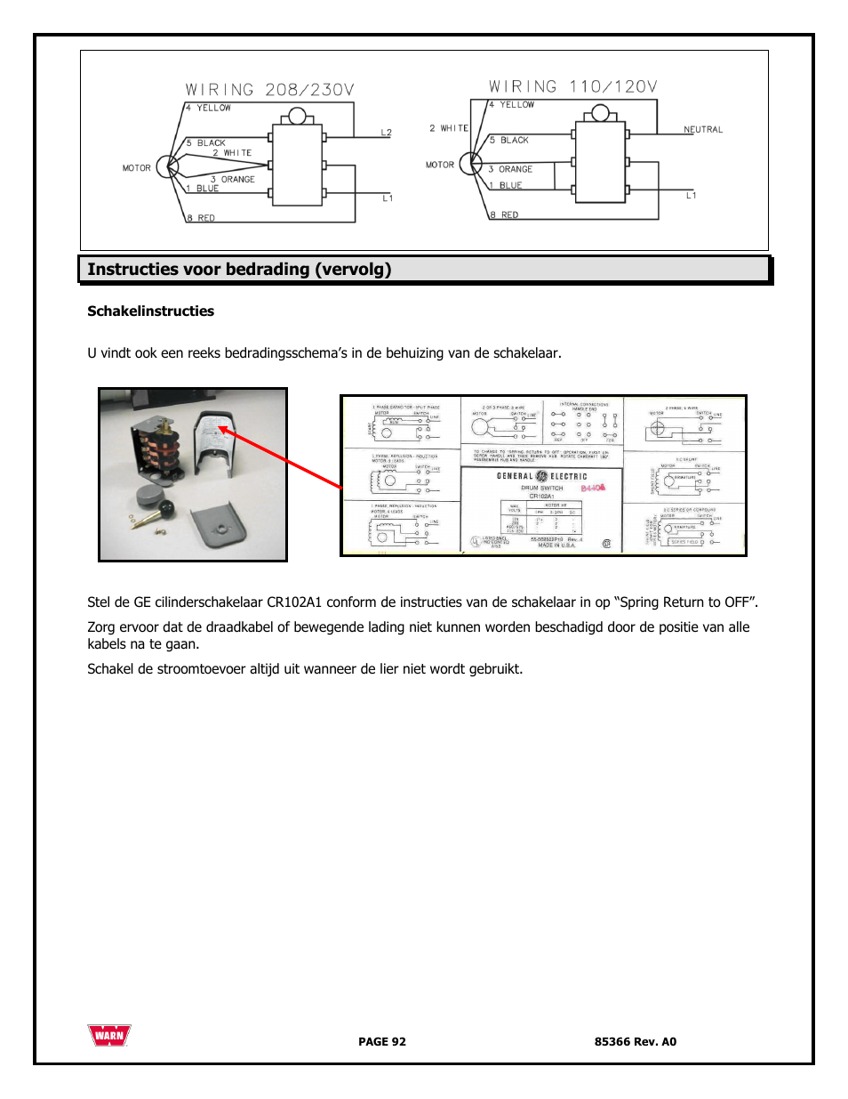 WARN 3000 ACI User Manual | Page 92 / 144
