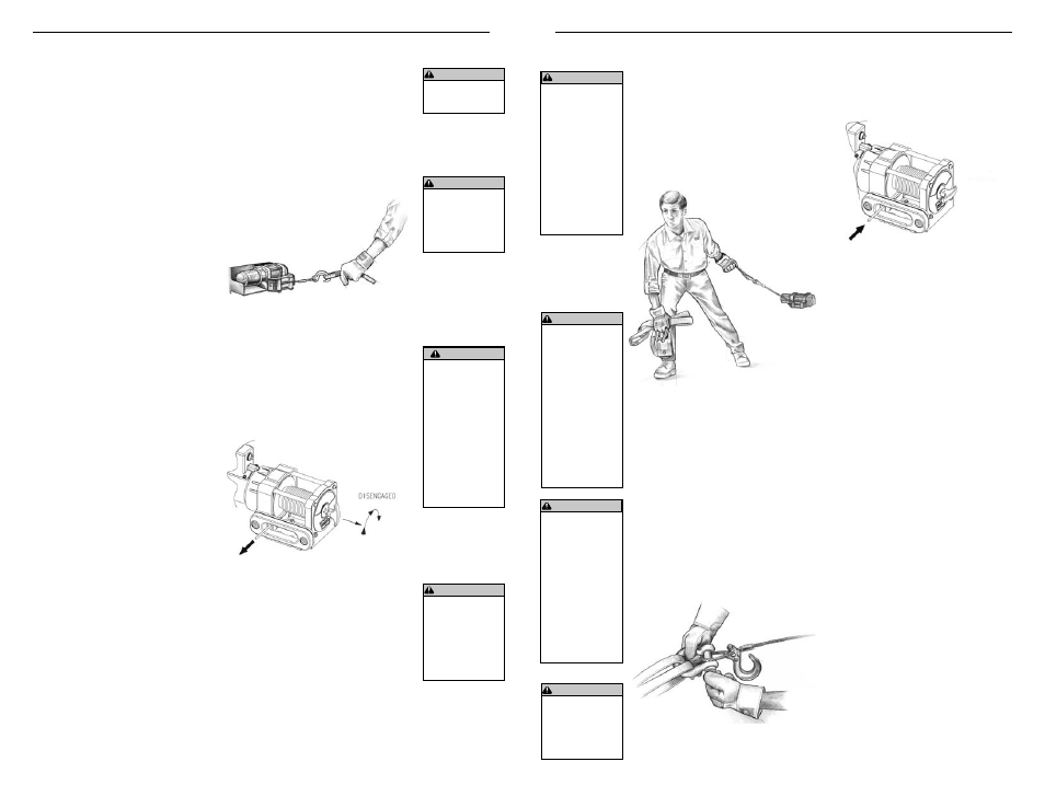 Before you pull, Antes de usar el cabrestante | WARN 1500 AC User Manual | Page 10 / 30