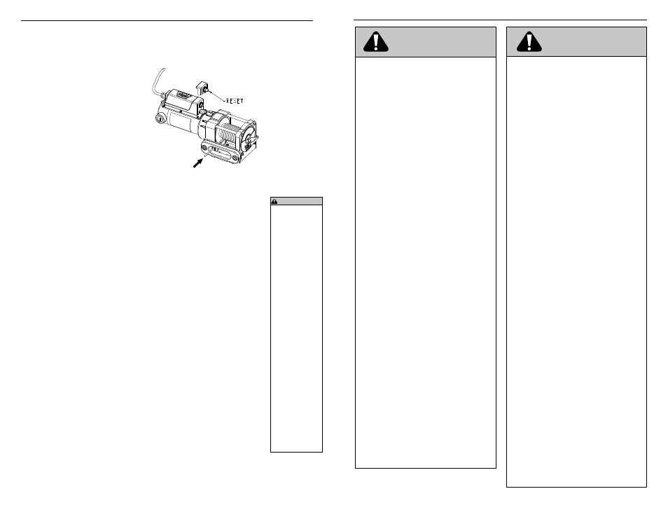 Advertencia, Winch user guide, Peligro de enredarse en las piezas en movimiento | WARN 1500 AC User Manual | Page 18 / 30